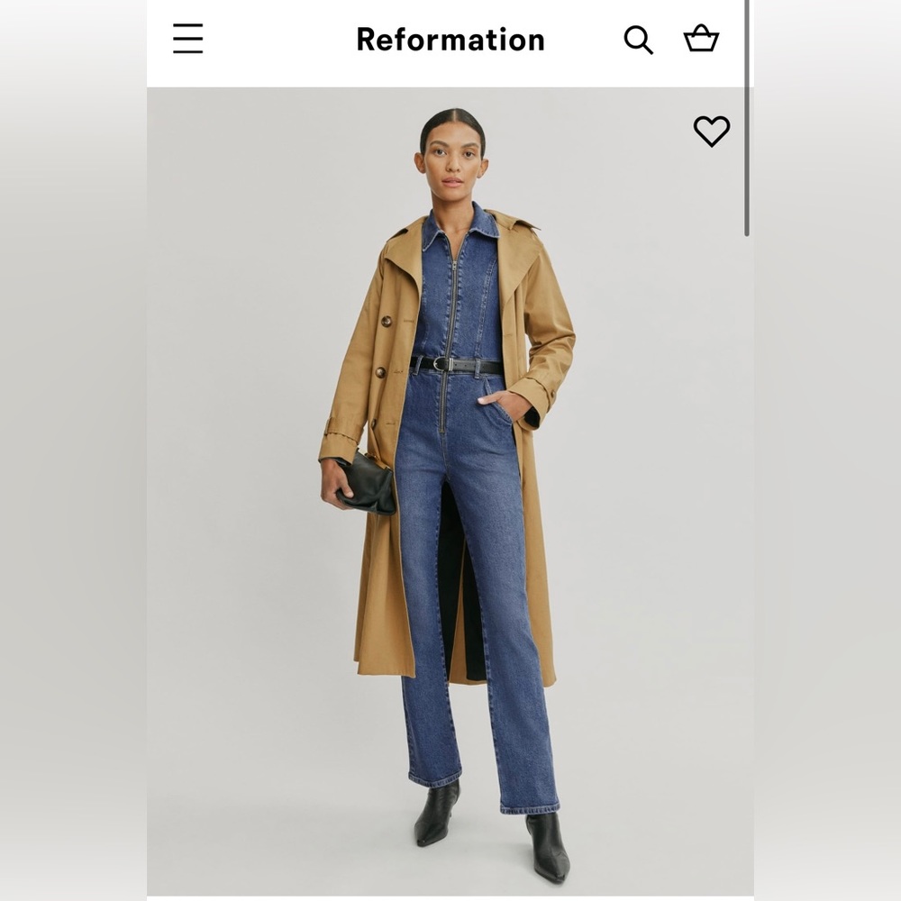 Reformation Talia Jumpsuit - Denim